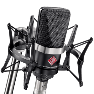 A Neumann condesner microphone in a shock-mount